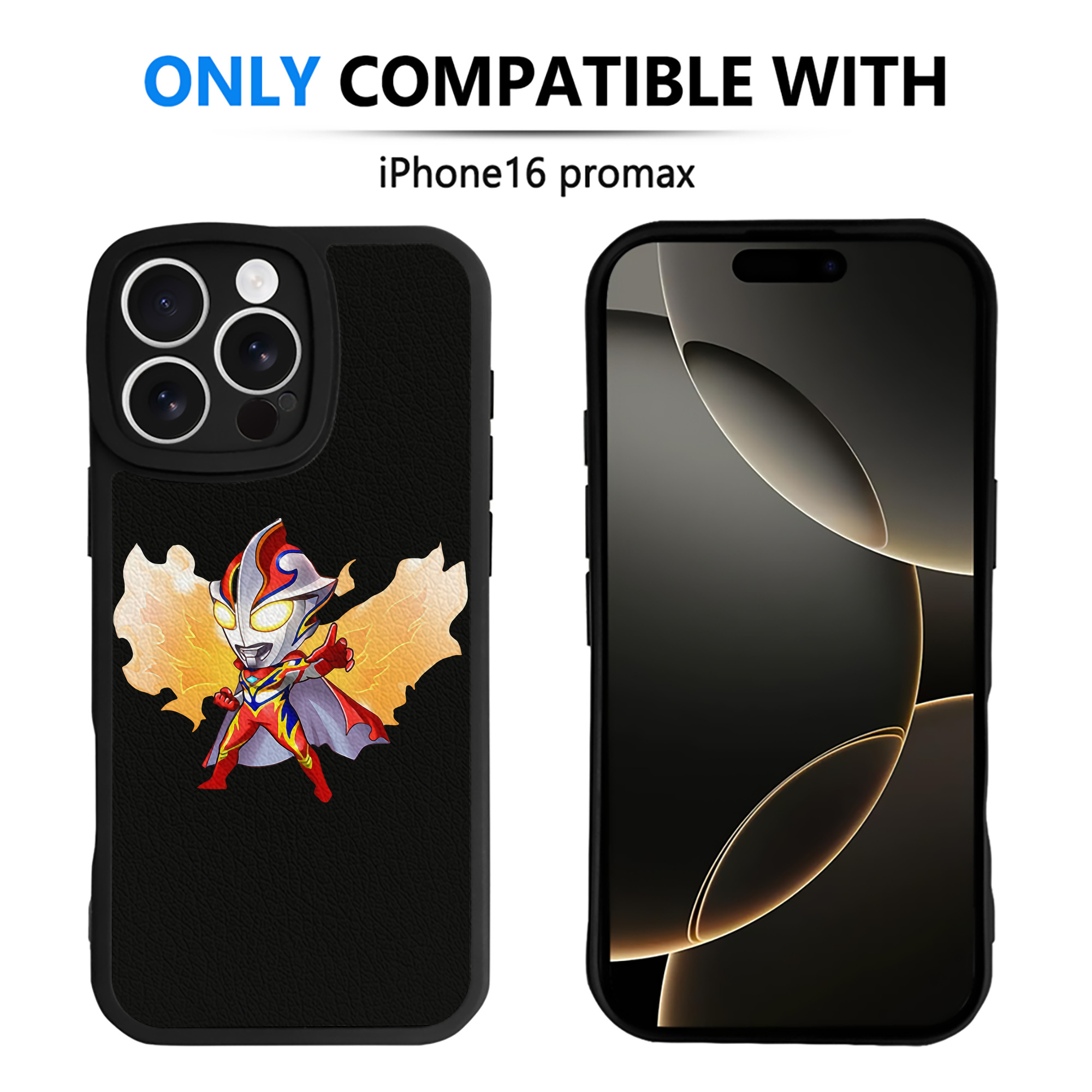 （画像用） ウルトラマン Ultraman 【iPhone 16シリーズ対応】シリコンスマホケース（レザー調） 材質：シリコン